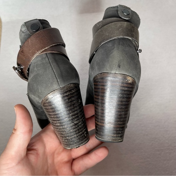 Rag & bone Nubuck Leather Harrow Ankle Boots - Picture 7 of 7